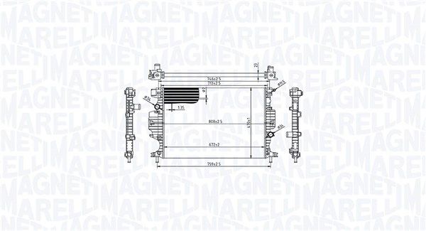 MAGNETI MARELLI 350213215800 Radiator, engine cooling