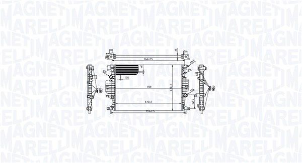 MAGNETI MARELLI 350213215900 Radiator, engine cooling