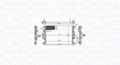 Radiator, engine cooling MAGNETI MARELLI 350213215900