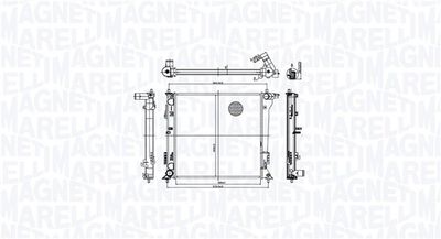 Radiator, engine cooling MAGNETI MARELLI 350213216000
