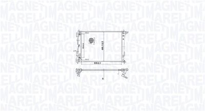 Radiator, engine cooling MAGNETI MARELLI 350213216100