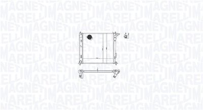 Radiator, engine cooling MAGNETI MARELLI 350213216200