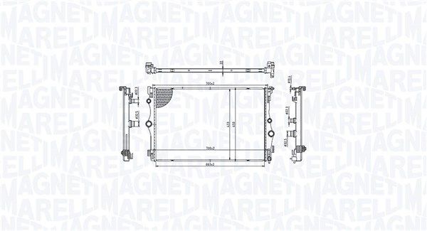 MAGNETI MARELLI 350213216400 Radiator, engine cooling