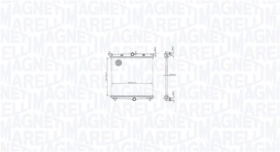 Radiator, engine cooling MAGNETI MARELLI 350213216500