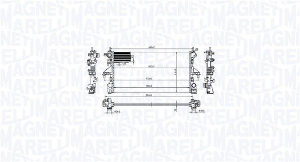 MAGNETI MARELLI 350213216800 Radiator, engine cooling
