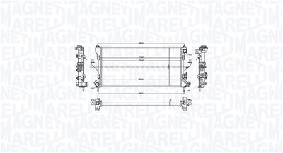 Radiator, engine cooling MAGNETI MARELLI 350213216900