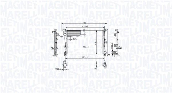 MAGNETI MARELLI 350213217900 Radiator, engine cooling