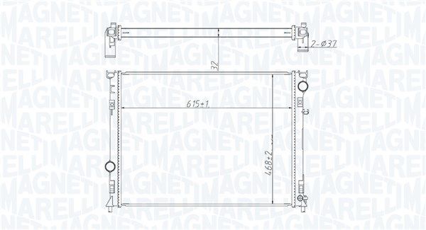 MAGNETI MARELLI 350213221400 Radiator, engine cooling