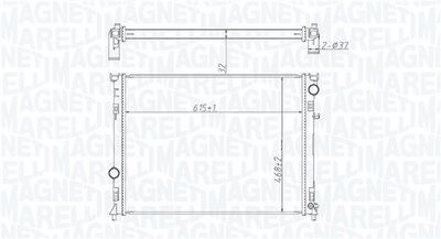 Radiator, engine cooling MAGNETI MARELLI 350213221400