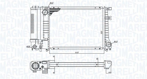 MAGNETI MARELLI 350213240000 Radiator, engine cooling