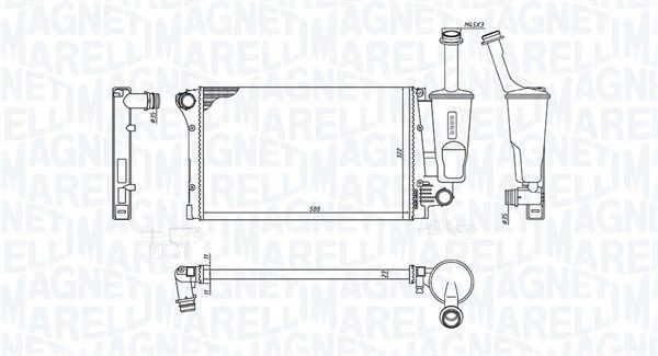 MAGNETI MARELLI 350213381000 Radiator, engine cooling