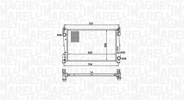 MAGNETI MARELLI 350213385000 Radiator, engine cooling