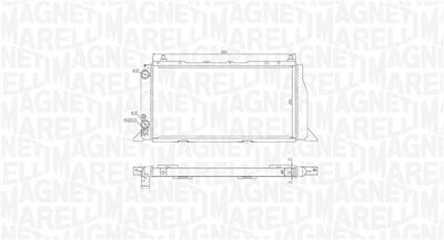 Radiator, engine cooling MAGNETI MARELLI 350213406000