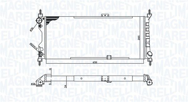MAGNETI MARELLI 350213588000 Radiator, engine cooling