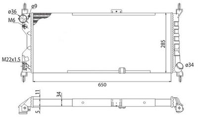 Radiator, engine cooling MAGNETI MARELLI 350213588003