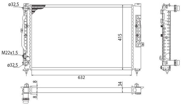 MAGNETI MARELLI 350213712003 Radiator, engine cooling