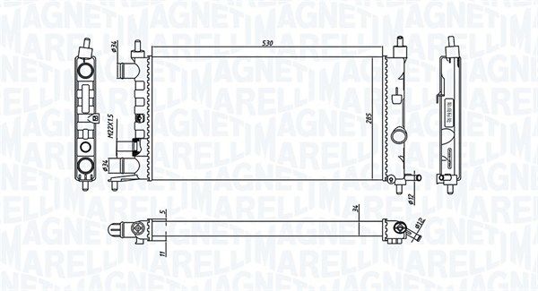 MAGNETI MARELLI 350213776000 Radiator, engine cooling