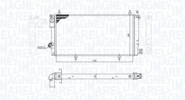 MAGNETI MARELLI 350213786000 Radiator, engine cooling