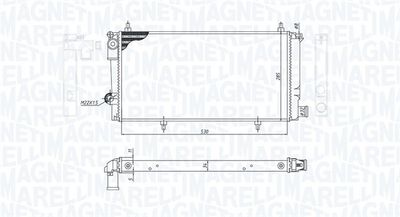 Radiator, engine cooling MAGNETI MARELLI 350213786000