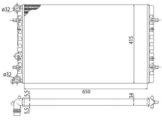 MAGNETI MARELLI 350213803003 Radiator, engine cooling