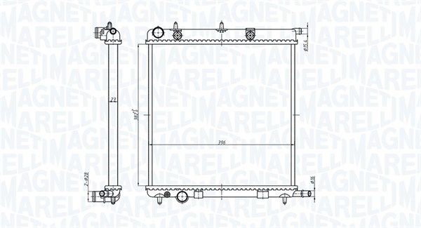 MAGNETI MARELLI 350213819000 Radiator, engine cooling