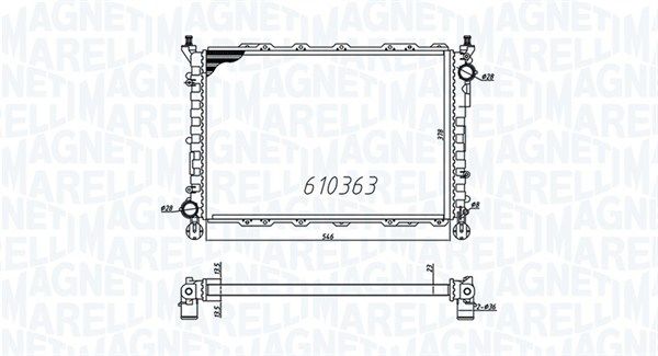 MAGNETI MARELLI 350213832000 Radiator, engine cooling