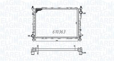 Radiator, engine cooling MAGNETI MARELLI 350213832000