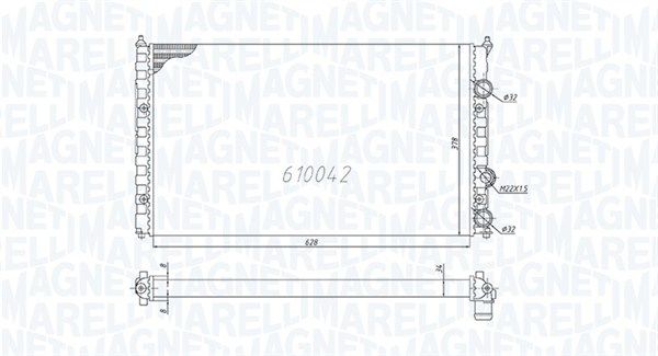 MAGNETI MARELLI 350213838000 Radiator, engine cooling