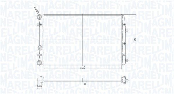 MAGNETI MARELLI 350213841000 Radiator, engine cooling