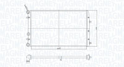Radiator, engine cooling MAGNETI MARELLI 350213841000