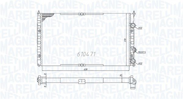 MAGNETI MARELLI 350213842000 Radiator, engine cooling