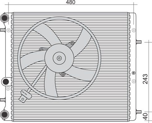 MAGNETI MARELLI 350213851000 Radiator, engine cooling