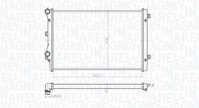 Radiator, engine cooling MAGNETI MARELLI 350213852000