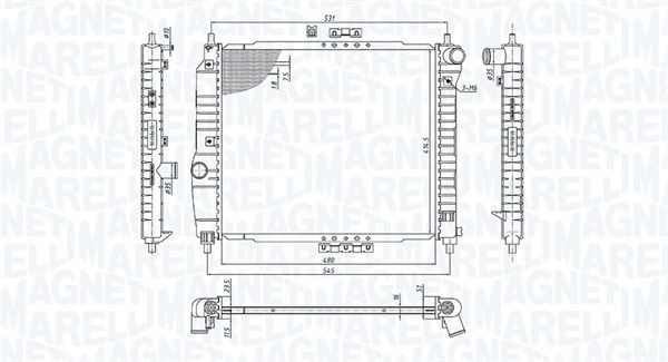 MAGNETI MARELLI 350213891000 Radiator, engine cooling