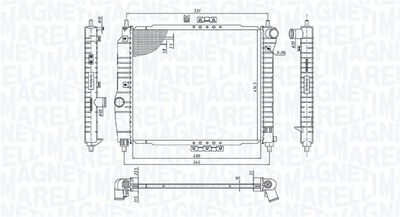 Radiator, engine cooling MAGNETI MARELLI 350213891000