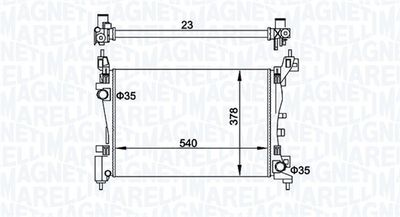 Radiator, engine cooling MAGNETI MARELLI 350213899000