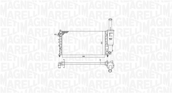MAGNETI MARELLI 350213902000 Radiator, engine cooling