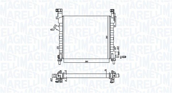MAGNETI MARELLI 350213924000 Radiator, engine cooling