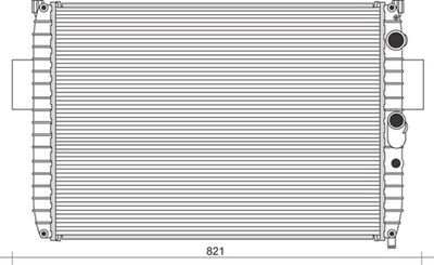 Radiator, engine cooling MAGNETI MARELLI 350213938000