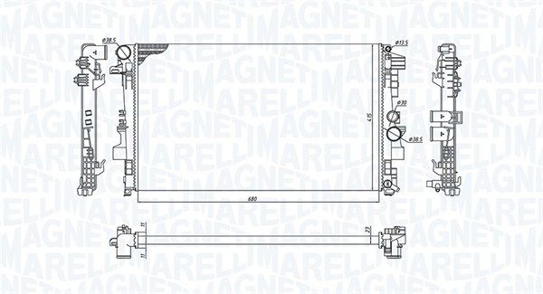 MAGNETI MARELLI 350213955000 Radiator, engine cooling