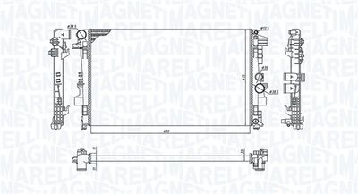 Radiator, engine cooling MAGNETI MARELLI 350213955000