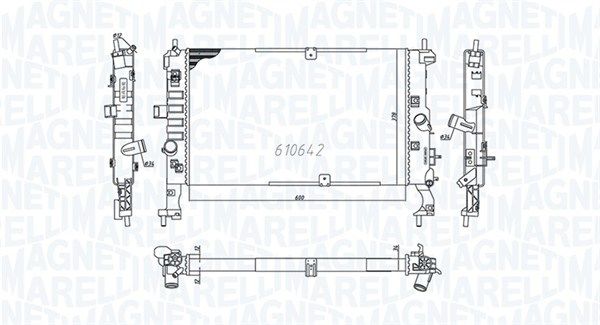 MAGNETI MARELLI 350213972000 Radiator, engine cooling