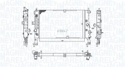 Radiator, engine cooling MAGNETI MARELLI 350213972000