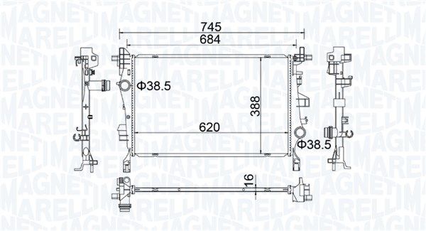 MAGNETI MARELLI 350214400000 Radiator, engine cooling