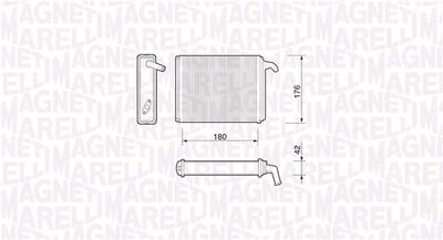 Heat Exchanger, interior heating MAGNETI MARELLI 350218054000