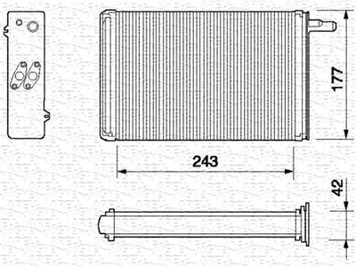 Heat Exchanger, interior heating MAGNETI MARELLI 350218056000