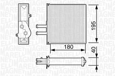 Heat Exchanger, interior heating MAGNETI MARELLI 350218057000