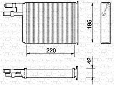 Heat Exchanger, interior heating MAGNETI MARELLI 350218060000
