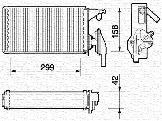MAGNETI MARELLI 350218063000 Heat Exchanger, interior heating
