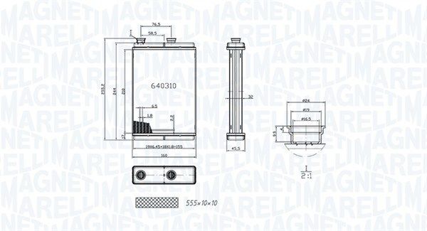 MAGNETI MARELLI 350218065000 Heat Exchanger, interior heating